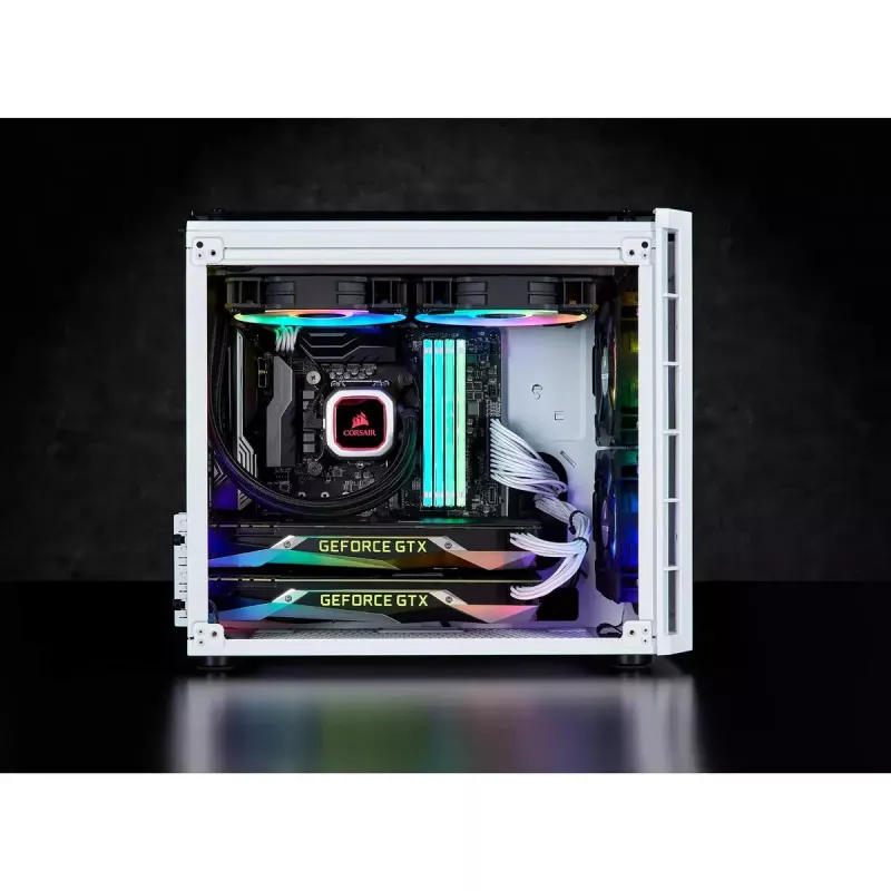 PC-korpus Corsair Crystal 280X Micro ATX valge