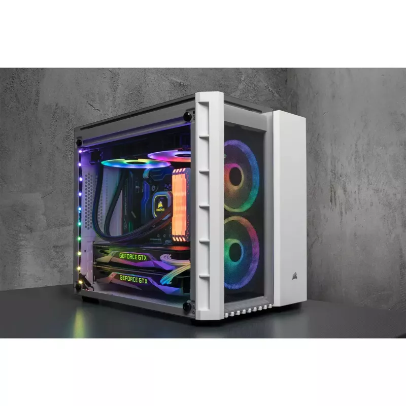 PC-korpus Corsair Crystal 280X Micro ATX valge