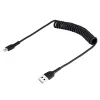 StarTech.com 50cm (20in) USB to Lightning kaabel, MFi Certified, Coiled iPhone Charger kaabel, Must, Durable TPE Jacket Aramid Fiber, Heavy Duty Coil Lightning kaabel