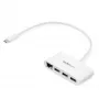 StarTech.com 3-pordiline USB-C jaotur Gigabit Ethernetiga – USB-C kuni 3x USB-A – USB 3.0 jaotur – valge
