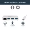 StarTech.com 3-pordiline USB-C jaotur Gigabit Ethernetiga – USB-C kuni 3x USB-A – USB 3.0 jaotur – valge