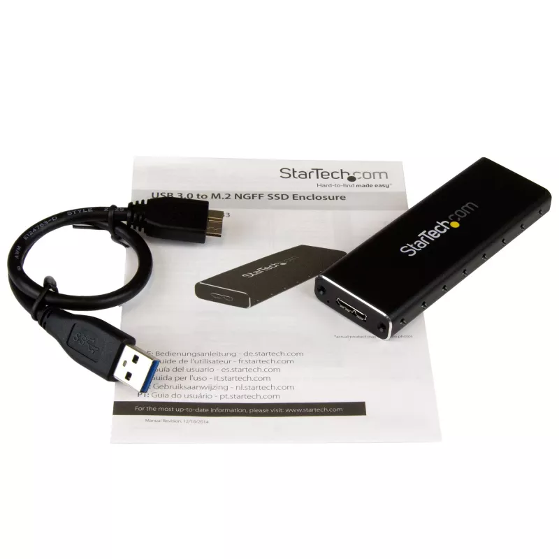 StarTech.com M.2 SSD-korpus M.2 SATA SSD-dele – USB 3.0 (5 Gbit/s) UASP-ga