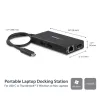 StarTech.com USB-C mitme pordiga adapter - USB-C reisi dokkimisjaam 4K HDMI-ga - 60W toiteedastus, GbE, 2-pordiline USB-A 3.0 jaotur - kaasaskantav mini USB-C dokk sülearvutile