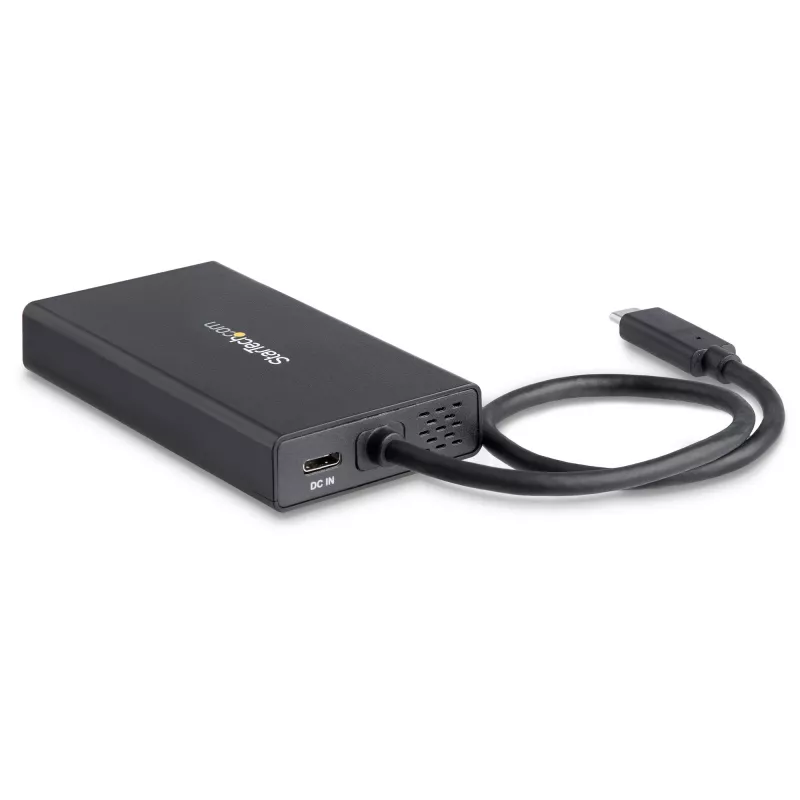 StarTech.com USB-C mitme pordiga adapter - USB-C reisi dokkimisjaam 4K HDMI-ga - 60W toiteedastus, GbE, 2-pordiline USB-A 3.0 jaotur - kaasaskantav mini USB-C dokk sülearvutile