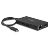 StarTech.com USB-C mitme pordiga adapter - USB-C reisi dokkimisjaam 4K HDMI-ga - 60W toiteedastus, GbE, 2-pordiline USB-A 3.0 jaotur - kaasaskantav mini USB-C dokk sülearvutile