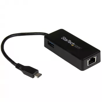StarTech.com USB-C Gigabit võrguadapter täiendava USB 3.0 pordiga
