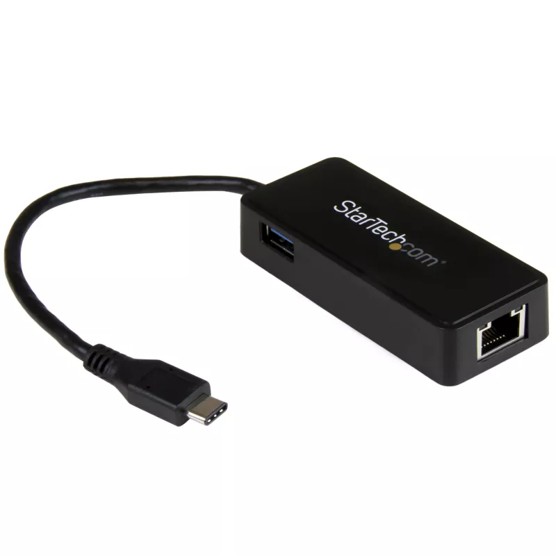 StarTech.com USB-C Gigabit võrguadapter täiendava USB 3.0 pordiga