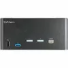 StarTech.com 2-pordiline kolmekuvariline DisplayPort KVM-lüliti - 4K 60Hz UHD HDR - lauaarvuti DP 1.2 KVM 2-pordilise USB 3.0 jaoturiga (5 Gbps) ja 4x USB 2.0 HID-porti, heli - kiirklahvidega lülitamine - TAA