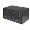 StarTech.com 2-pordiline kolmekuvariline DisplayPort KVM-lüliti - 4K 60Hz UHD HDR - lauaarvuti DP 1.2 KVM 2-pordilise USB 3.0 jaoturiga (5 Gbps) ja 4x USB 2.0 HID-porti, heli - kiirklahvidega lülitamine - TAA