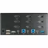 StarTech.com 2-pordiline kolmekuvariline DisplayPort KVM-lüliti - 4K 60Hz UHD HDR - lauaarvuti DP 1.2 KVM 2-pordilise USB 3.0 jaoturiga (5 Gbps) ja 4x USB 2.0 HID-porti, heli - kiirklahvidega lülitamine - TAA