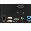 StarTech.com 2-pordiline kolmekuvariline DisplayPort KVM-lüliti - 4K 60Hz UHD HDR - lauaarvuti DP 1.2 KVM 2-pordilise USB 3.0 jaoturiga (5 Gbps) ja 4x USB 2.0 HID-porti, heli - kiirklahvidega lülitamine - TAA