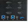 StarTech.com 2-pordiline kolmekuvariline DisplayPort KVM-lüliti - 4K 60Hz UHD HDR - lauaarvuti DP 1.2 KVM 2-pordilise USB 3.0 jaoturiga (5 Gbps) ja 4x USB 2.0 HID-porti, heli - kiirklahvidega lülitamine - TAA