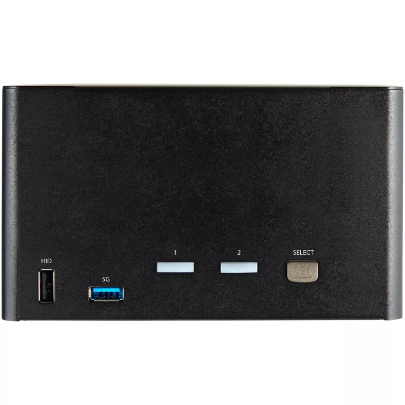 StarTech.com 2-pordine nelja monitoriga DisplayPort KVM-lüliti – 4K 60 Hz UHD HDR – lauaarvuti 4K DP 1.2 KVM 2-pordilise USB 3.0 jaoturi (5 Gbit/s) ja 4x USB 2.0 HID-pordiga, heli – kiirklahvidega lülitamine – TAA