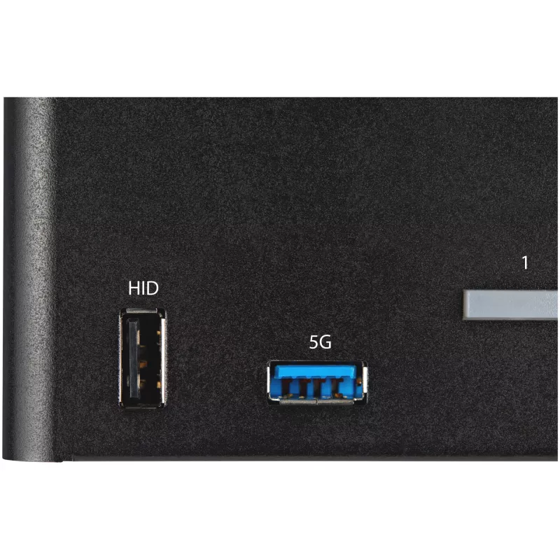StarTech.com 2-pordine nelja monitoriga DisplayPort KVM-lüliti – 4K 60 Hz UHD HDR – lauaarvuti 4K DP 1.2 KVM 2-pordilise USB 3.0 jaoturi (5 Gbit/s) ja 4x USB 2.0 HID-pordiga, heli – kiirklahvidega lülitamine – TAA