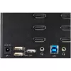 StarTech.com 2-pordine nelja monitoriga DisplayPort KVM-lüliti – 4K 60 Hz UHD HDR – lauaarvuti 4K DP 1.2 KVM 2-pordilise USB 3.0 jaoturi (5 Gbit/s) ja 4x USB 2.0 HID-pordiga, heli – kiirklahvidega lülitamine – TAA