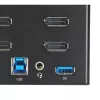 StarTech.com 2-pordine nelja monitoriga DisplayPort KVM-lüliti – 4K 60 Hz UHD HDR – lauaarvuti 4K DP 1.2 KVM 2-pordilise USB 3.0 jaoturi (5 Gbit/s) ja 4x USB 2.0 HID-pordiga, heli – kiirklahvidega lülitamine – TAA
