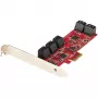 StarTech.com SATA PCIe kaart - 10 pordiga PCIe SATA laienduskaart - 6 Gbps - madala/täisprofiiliga - virnastatud SATA pistikud - ASM1062 mitte-RAID - PCI Express SATA muundur/adapter