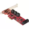 StarTech.com SATA PCIe kaart - 10 pordiga PCIe SATA laienduskaart - 6 Gbps - madala/täisprofiiliga - virnastatud SATA pistikud - ASM1062 mitte-RAID - PCI Express SATA muundur/adapter