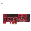 StarTech.com SATA PCIe kaart - 10 pordiga PCIe SATA laienduskaart - 6 Gbps - madala/täisprofiiliga - virnastatud SATA pistikud - ASM1062 mitte-RAID - PCI Express SATA muundur/adapter