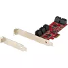StarTech.com SATA PCIe kaart - 10 pordiga PCIe SATA laienduskaart - 6 Gbps - madala/täisprofiiliga - virnastatud SATA pistikud - ASM1062 mitte-RAID - PCI Express SATA muundur/adapter