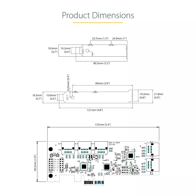 StarTech.com SATA PCIe kaart - 10 pordiga PCIe SATA laienduskaart - 6 Gbps - madala/täisprofiiliga - virnastatud SATA pistikud - ASM1062 mitte-RAID - PCI Express SATA muundur/adapter