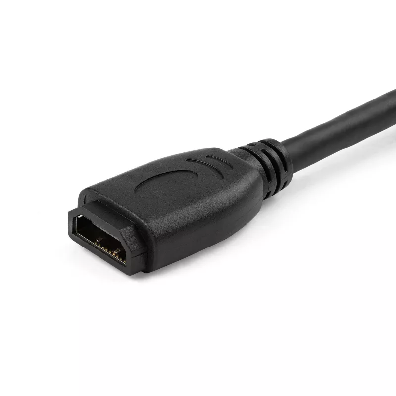 StarTech.com 6-tolline (15 cm) HDMI-pordi säästukaabel – 4K 60Hz kiire HDMI 2.0 pikenduskaabel Ethernetiga – lühike HDMI-pikenduskaabel – HDMI isane–emane pikendusadapteri juhe