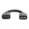 StarTech.com 6-tolline (15 cm) HDMI-pordi säästukaabel – 4K 60Hz kiire HDMI 2.0 pikenduskaabel Ethernetiga – lühike HDMI-pikenduskaabel – HDMI isane–emane pikendusadapteri juhe