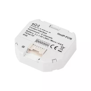 Light switch Homematic IP HmIP-FCI6, valge, nuppjuhtimine, aku (AAA), IP20, 48,5×15×53 mm