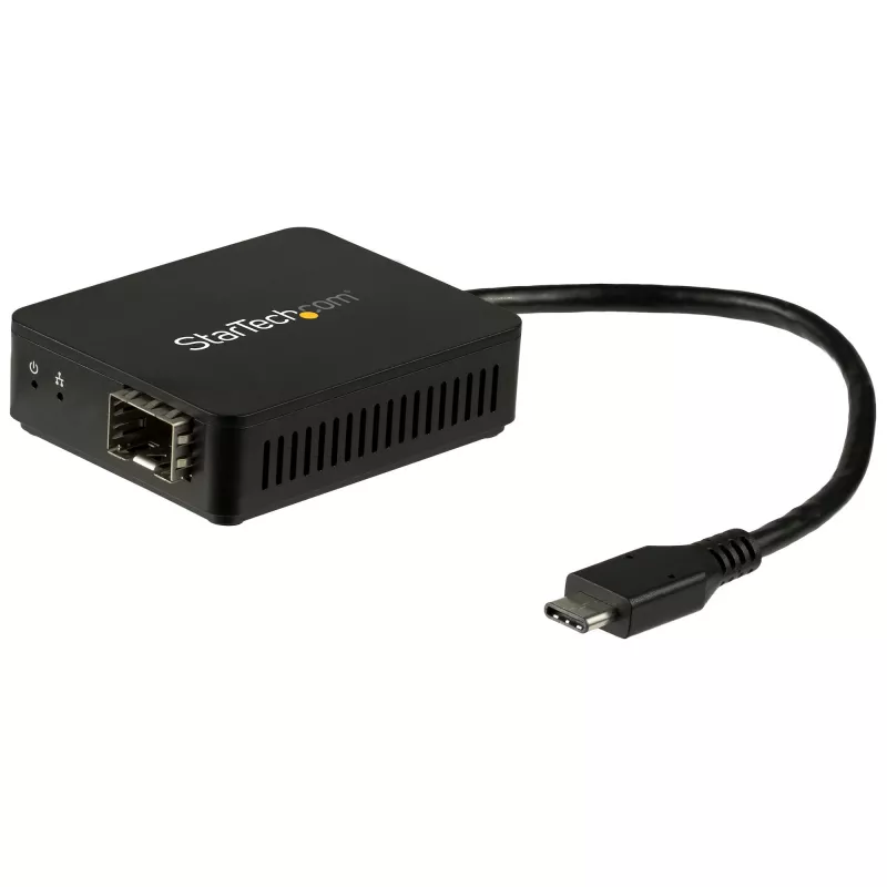 StarTech.com USB-C fiiberoptiline muundur - avatud SFP, juhtmega, USB USB-C, fiiber, 1000 Mbit/s, must