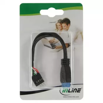 InLine USB 3.0 2.0-le adapter, sisemine USB 3.0 / 2x USB 2.0 pin-pistik, 0,15 m