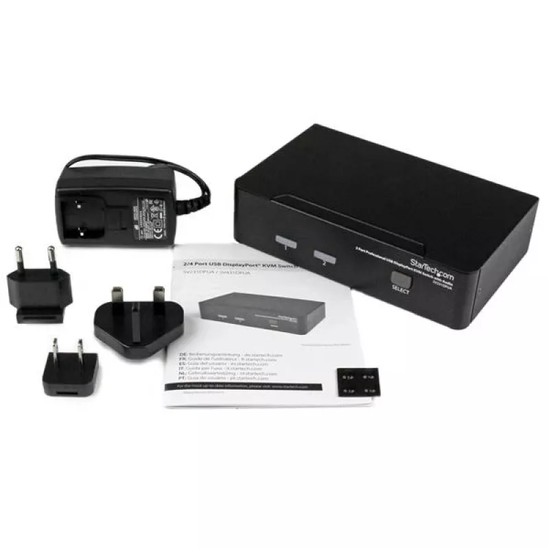 StarTech.com 2-pordiline professionaalne USB DisplayPort KVM-lüliti heliga