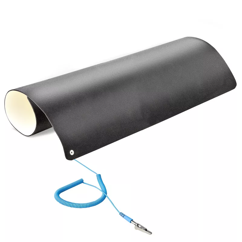 StarTech.com antistaatiline matt, ESD-matt elektroonika remondiks, antistaatiline laua-/tööpinna matt eemaldatava maandusjuhtmega, ANSI/ESD S 4.1, painduv termoplastne tööpadi/matt, 23x47 tolli (60x120 cm)
