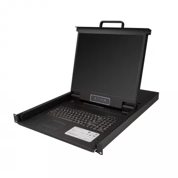 StarTech.com 8-pordiline rekmount KVM konsool 1,8 m kaablitega – integreeritud KVM kommutaator 19-tollise LCD-ekraaniga – täisfunktsionaalne 1U LCD KVM sahtel – OSD KVM – vastupidav 50 000 h MTBF – USB + VGA tugi