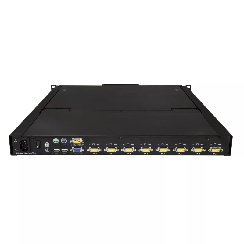 StarTech.com 8-pordiline rekmount KVM konsool 1,8 m kaablitega – integreeritud KVM kommutaator 19-tollise LCD-ekraaniga – täisfunktsionaalne 1U LCD KVM sahtel – OSD KVM – vastupidav 50 000 h MTBF – USB + VGA tugi