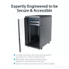 StarTech.com 4-Post 22U Server Rack Cabinet, Lockable 19 inch Data Rack Cabinet for Computer / AV / IT Equipment, Office / Home võrk Rack with Casters & Adjustable Mounting Rails