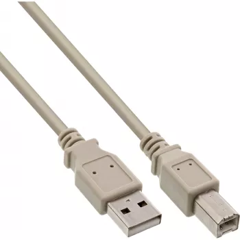 USB 2.0 kaabel A-tüüpi isane / B-tüüpi isane hall 1,8 m InLine 34518L
