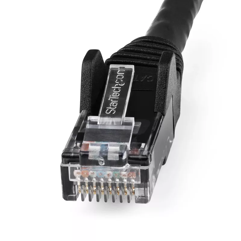 StarTech.com 3m CAT6 Ethernet kaabel - LSZH (Low Smoke Zero Halogen) - 10 Gigabit 250Mhz 100W PoE RJ45 10GbE UTP võrk Patch Cord Snagless with Strain Relief - Must, CAT 6, ETL Verified, 24AWG