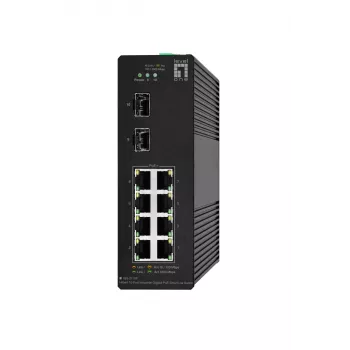 Hallatav lüliti LevelOne Hilbert 10-porti tööstuslik Gigabit PoE Smart Lite Switch