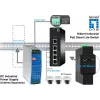 Hallatav lüliti LevelOne Hilbert 5-pordiline tööstuslik Gigabit PoE Smart Lite lüliti