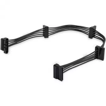 StarTech.com 4x SATA toitejaotur adapterkaabel, SATA 15-kontaktiline, 4 x SATA, 0,4 m, isane, emane, must