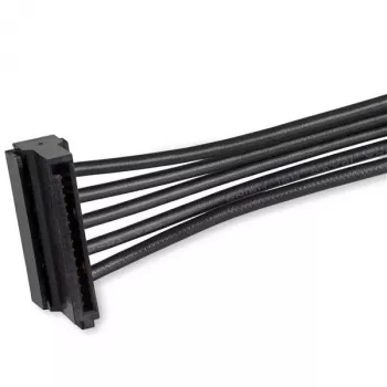 StarTech.com 4x SATA toitejaotur adapterkaabel, SATA 15-kontaktiline, 4 x SATA, 0,4 m, isane, emane, must