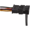 StarTech.com 4x SATA toitejaotur adapterkaabel, SATA 15-kontaktiline, 4 x SATA, 0,4 m, isane, emane, must