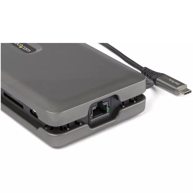 StarTech.com USB-C mitmepordi adapter - USB-C 4K 60Hz HDMI 2.0 - 2-pordiline 10Gbps USB-jaotur - 100W toite edastamine läbipääsuga - Gigabit Ethernet - SD/MicroSD - USB USB-C minidokk - 10-tolline kaabel