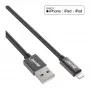 InLine Lightning USB-kaabel, iPadile, iPhone'ile, iPodile, must/alu, 1m MFi-sertifitseeritud