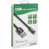 InLine Lightning USB-kaabel, iPadile, iPhone'ile, iPodile, must/alu, 1m MFi-sertifitseeritud