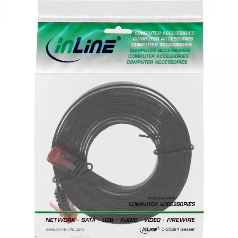 InLine lame Ultraslim patch-kaabel U/UTP Cat.6 Gigabit ready must 3m