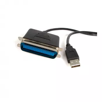 StarTech.com 6 ft USB-paralleelprinteriadapter – M/M, must, Centronics, USB A, 1,9 m, mees/mees, USB A, Centronics 36