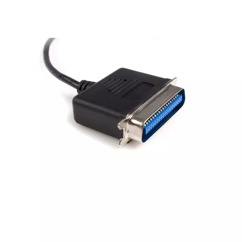 StarTech.com 6 ft USB-paralleelprinteriadapter – M/M, must, Centronics, USB A, 1,9 m, mees/mees, USB A, Centronics 36