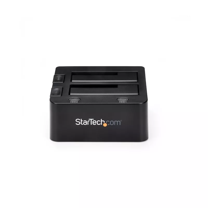 StarTech.com kahe pesaga USB 3.0 SATA-kõvakettadokk, USB-kõvakettadokk, väline 2,5/3,5-tolline SATA I/II/III SSD/HDD dokkimisjaam, vahetatav kõvakettapesa, pealtlaetav