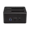 StarTech.com kahe pesaga USB 3.0 SATA-kõvakettadokk, USB-kõvakettadokk, väline 2,5/3,5-tolline SATA I/II/III SSD/HDD dokkimisjaam, vahetatav kõvakettapesa, pealtlaetav